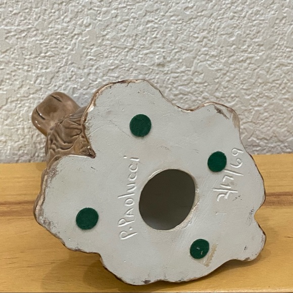 Vintage Signed P. Paolucci Ceramic Brown Cocker Spaniel Dog 6” Figurine - Picture 10 of 15